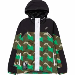 Flash Sale Chaqueta Cortavientos Con Diseno Geometrico Levantado Hombres Ropa De Calle